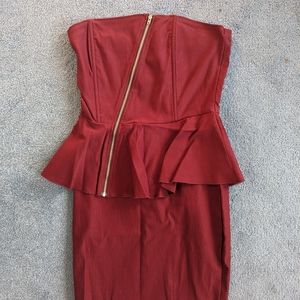 NWOT Lovely Day - Strapless Red Dress